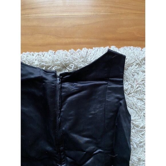 Vintage Dress Long Black Silk Full Length Sleeveless Small / Medium - Picture 9 of 10